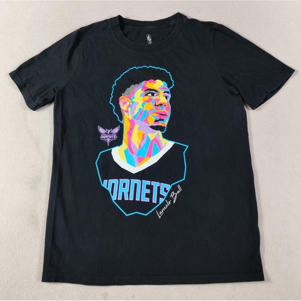 Charlotte Hornets Shirt Boys Large‎ 14/16 Black NBA Basketball LaMelo Ball Tee